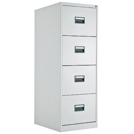 (HDK-F04) BLACK POINT READY FOUR DRAWER VERTICAL FILING CABINET GREY