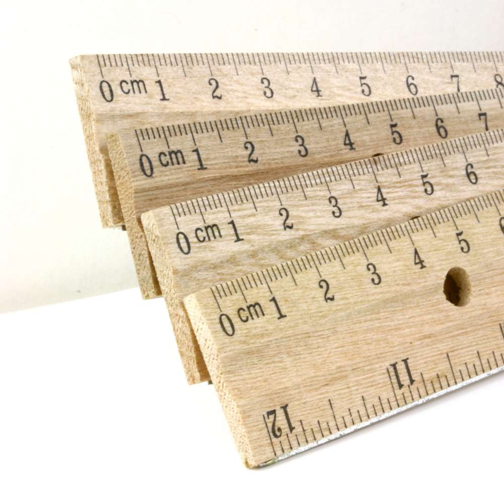 BAZIC RULER 12"  - WOODEN