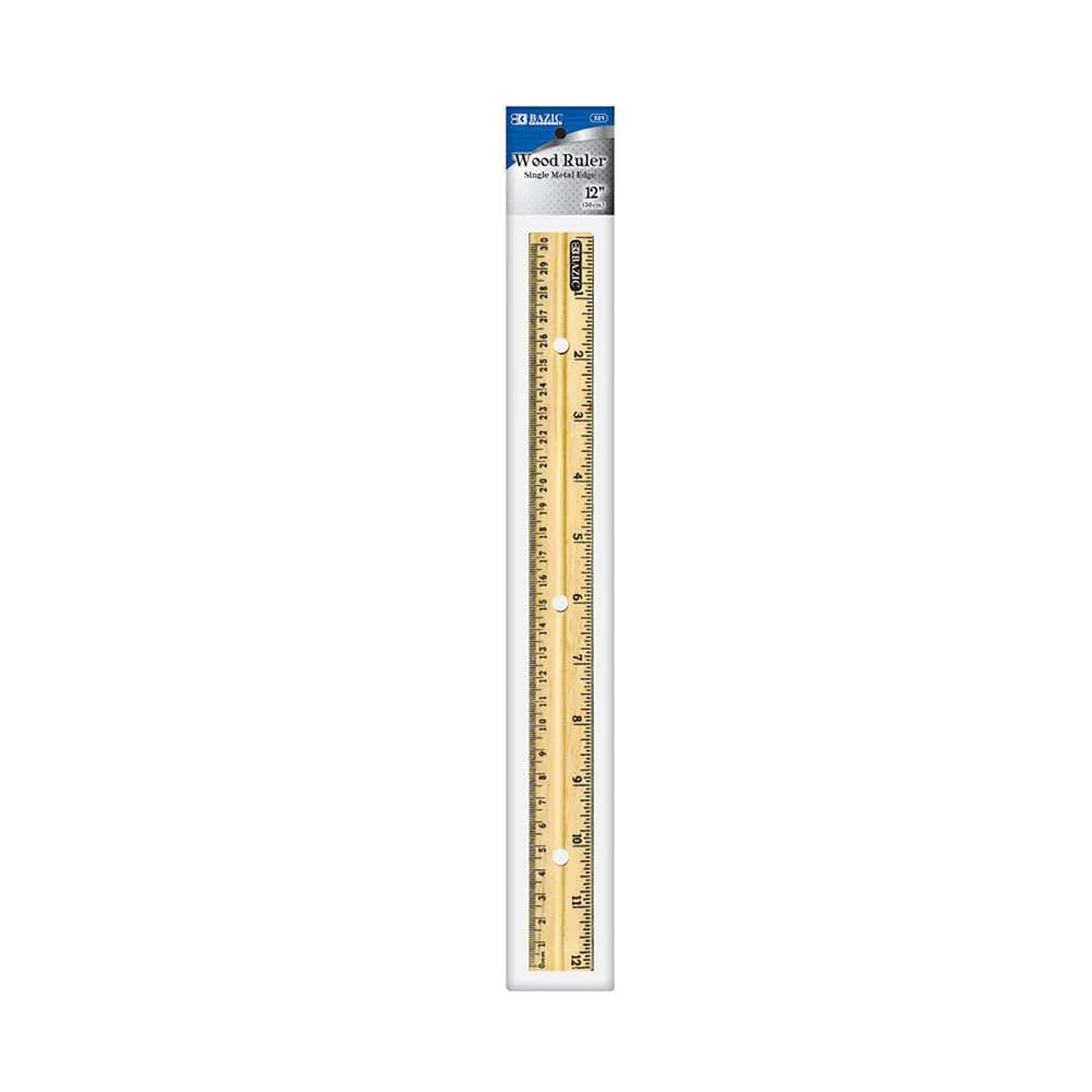 BAZIC RULER 12"  - WOODEN