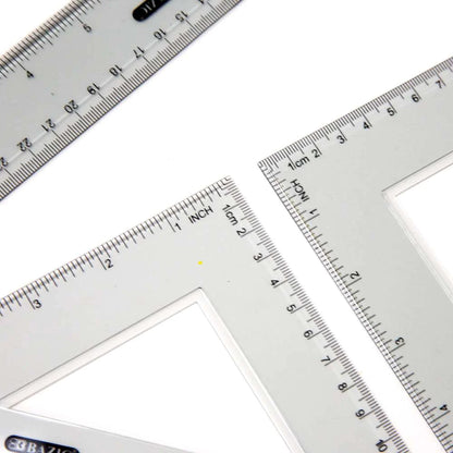 BAZIC 4 PIECE GEOMETRY RULER COMBINATION SETS (335)