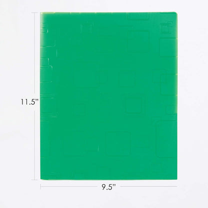 BAZIC PLASTIC TWO-POCKET FOLDER CUBIC EMBOSSED POLY PORTFOLIO