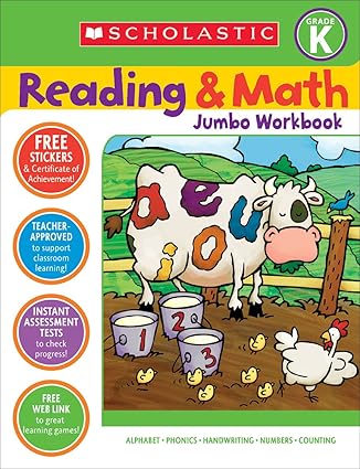 READING AND MATHS  JUMBO WORKBOOK GRADE K