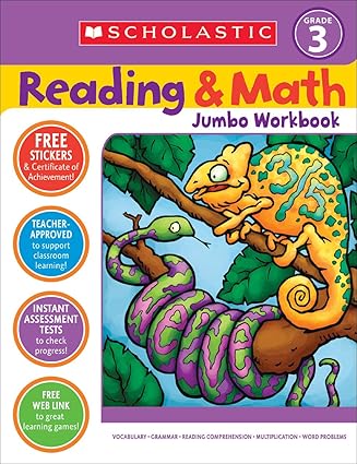 READING AND MATHS  JUMBO WORKBOOK GRADE 3