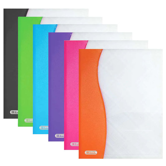 BAZIC 2-TONE PLASTIC TWO-POCKET FOLDER (PORTFOLIO)