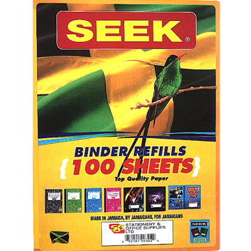 SEEK FOLDER LEAVES (BINDER REFILLS) 100/PK