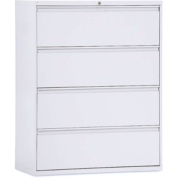 4-DRAWER LATERAL FILING CABINET - GREY