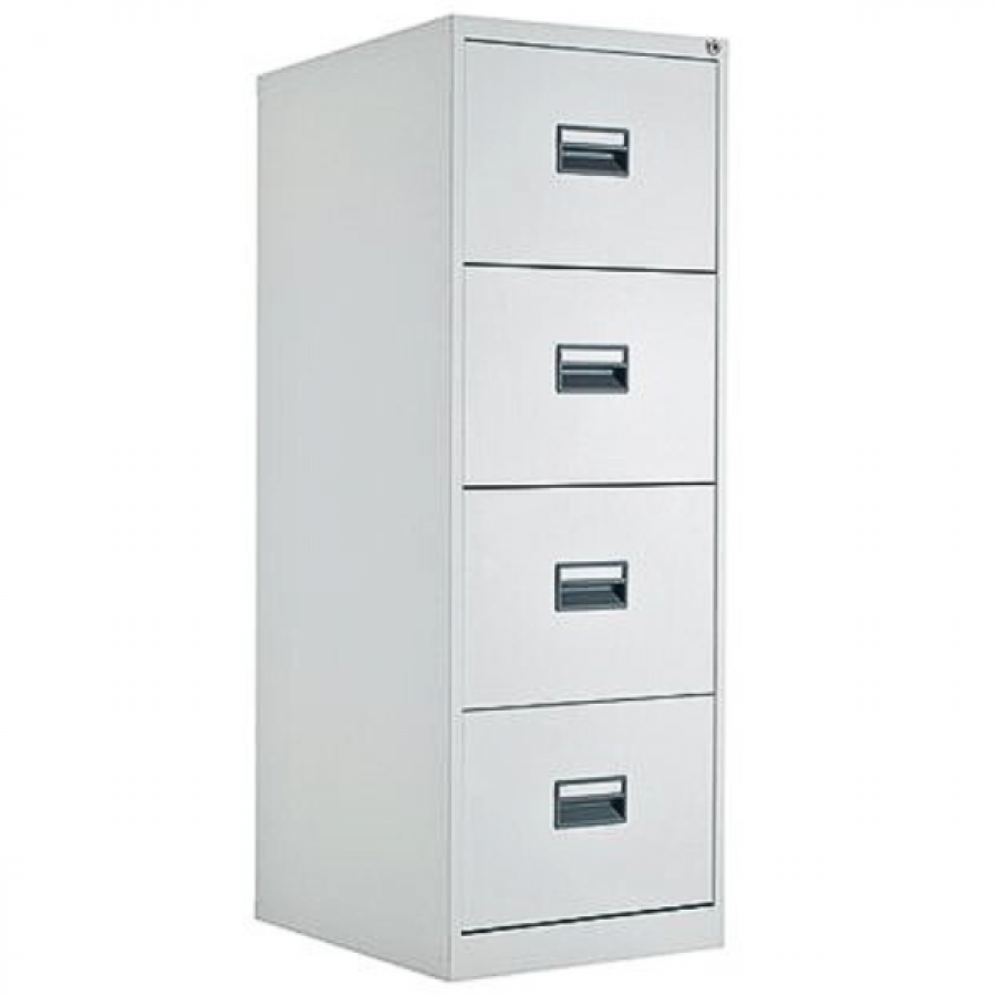 4-DRAWER VERTICAL FILING CABINET - GREY