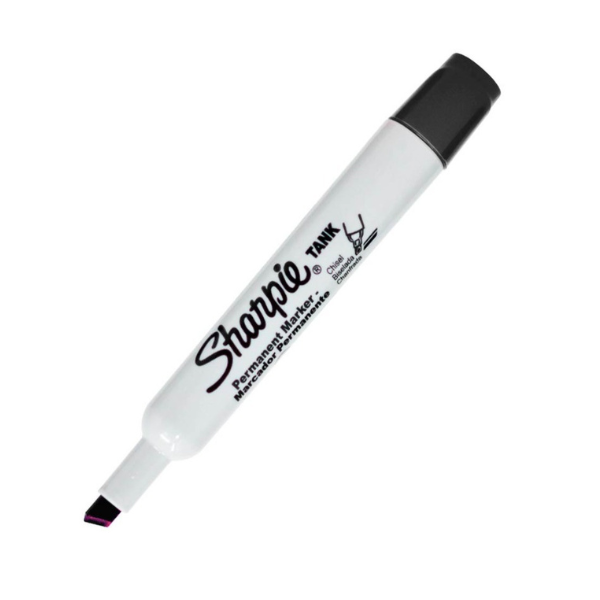 PERMANENT SHARPIE TANK MARKER BLACK CHISEL PT