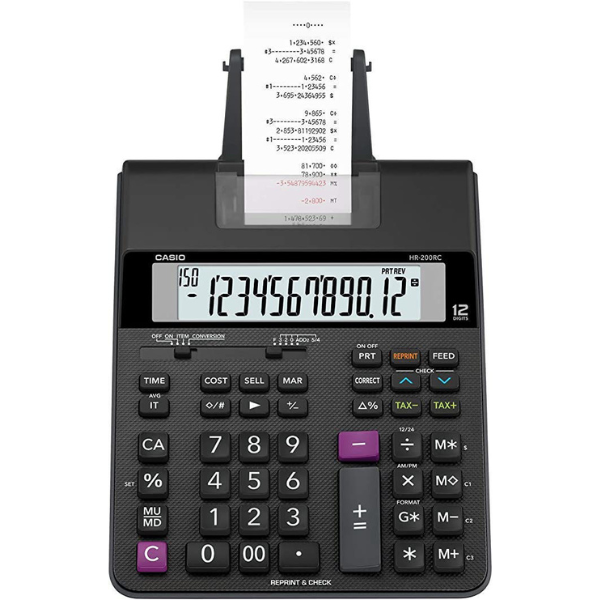 ADDING MACHINE CASIO HR200 RC