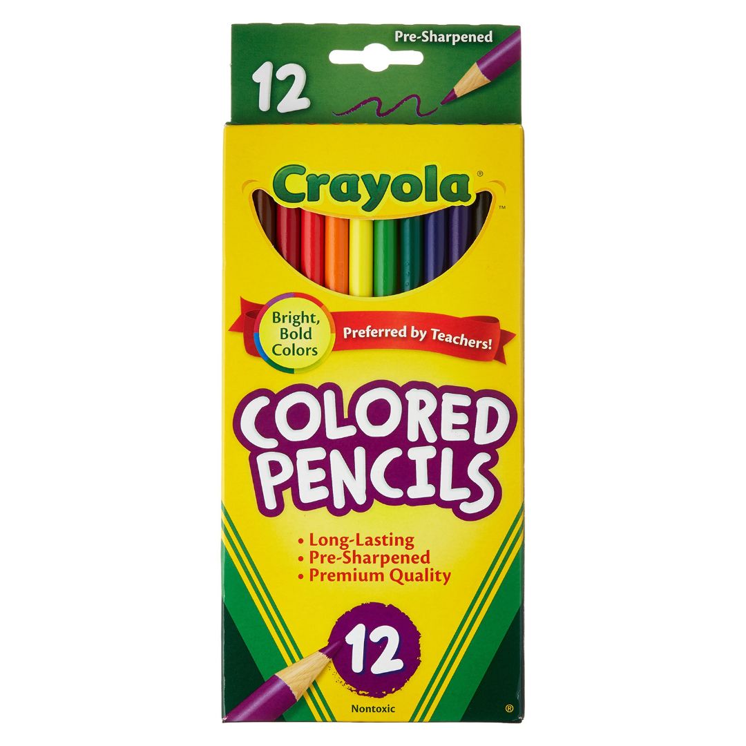 CRAYOLA COLOURED PENCILS 12 PK