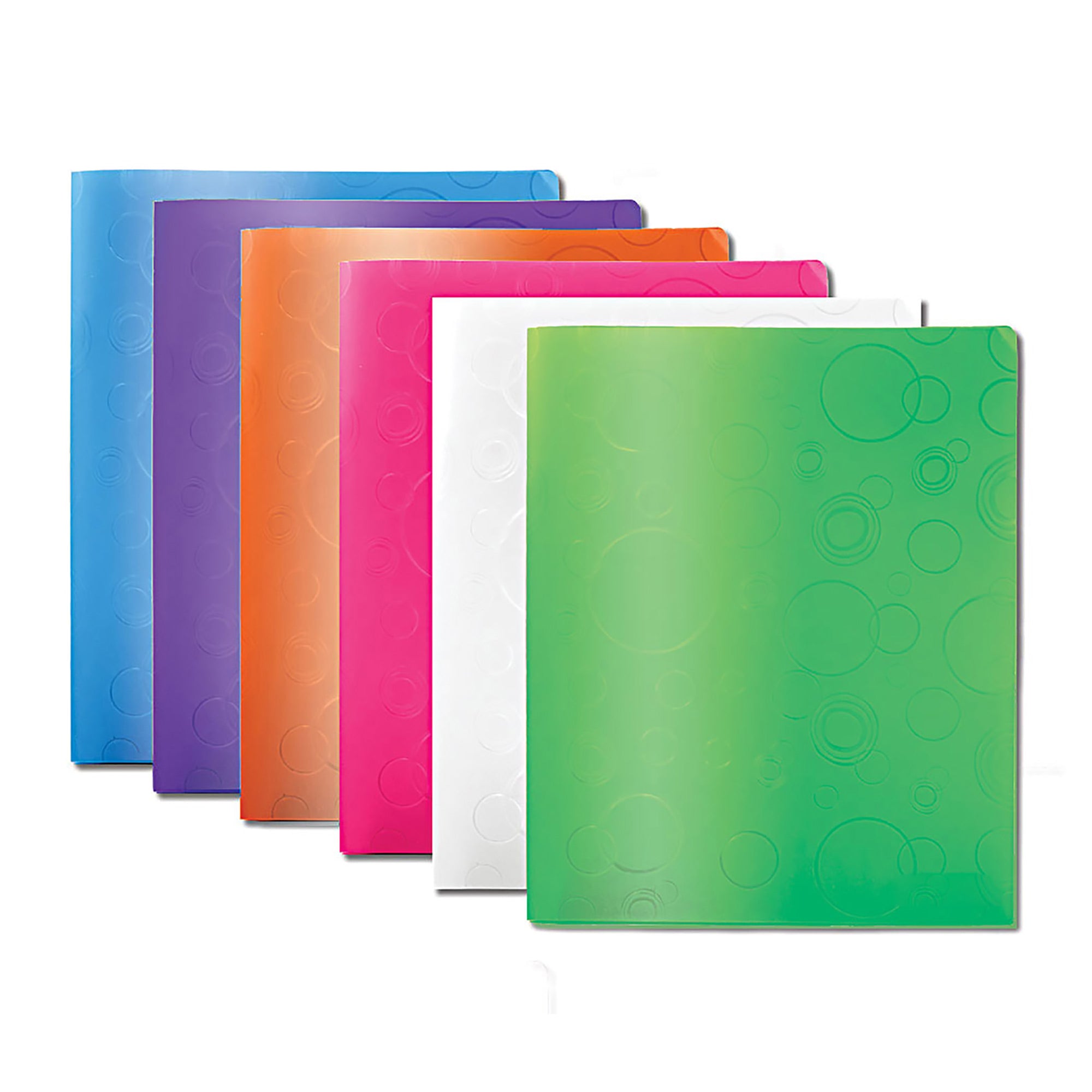 BAZIC PLASTIC TWO-POCKET FOLDER (BUBBLE DESIGN POLY PORTFOLIO)