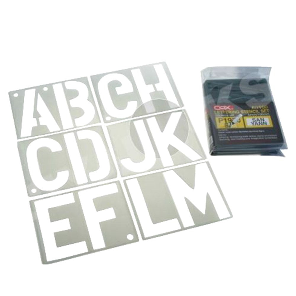 STENCIL (COX LETTERING STENCIL) (SET 4 INCH/50MM )