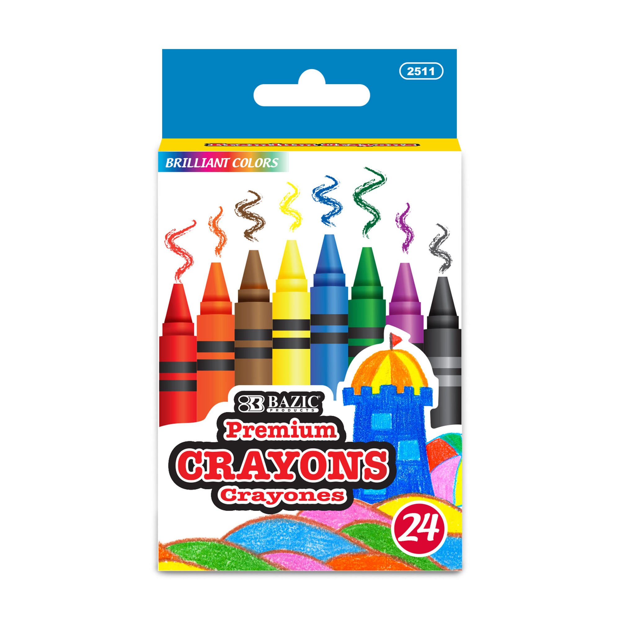 BAZIC PREMIUM CRAYONS 24CT
