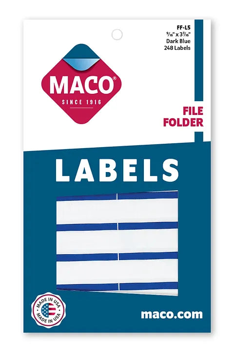FILE FOLDER LABELS (D/ BLUE)  CLI (248 LABELS)