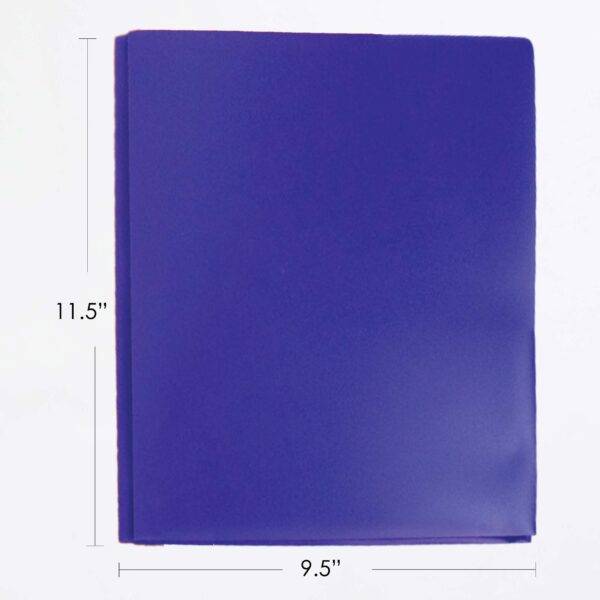 BAZIC PLASTIC TWO-POCKET FOLDER WITH 3 PRONGS FASTENER (POLY PORTFOLIO)