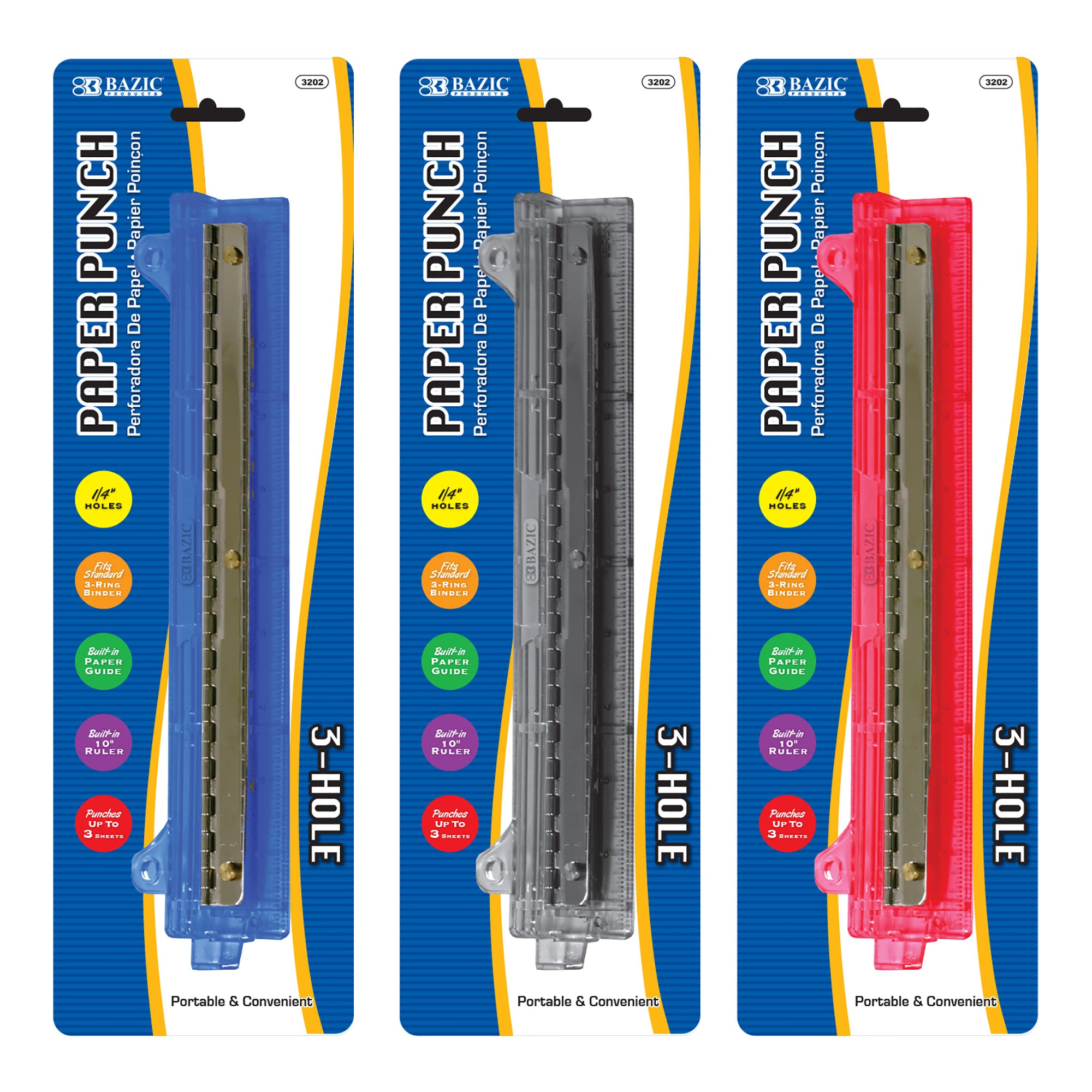 THREE HOLE PUNCH - BAZIC