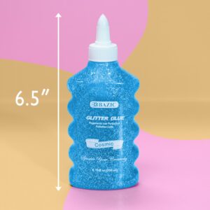 BAZIC BOTTLE GLITTER BLUE 200ML