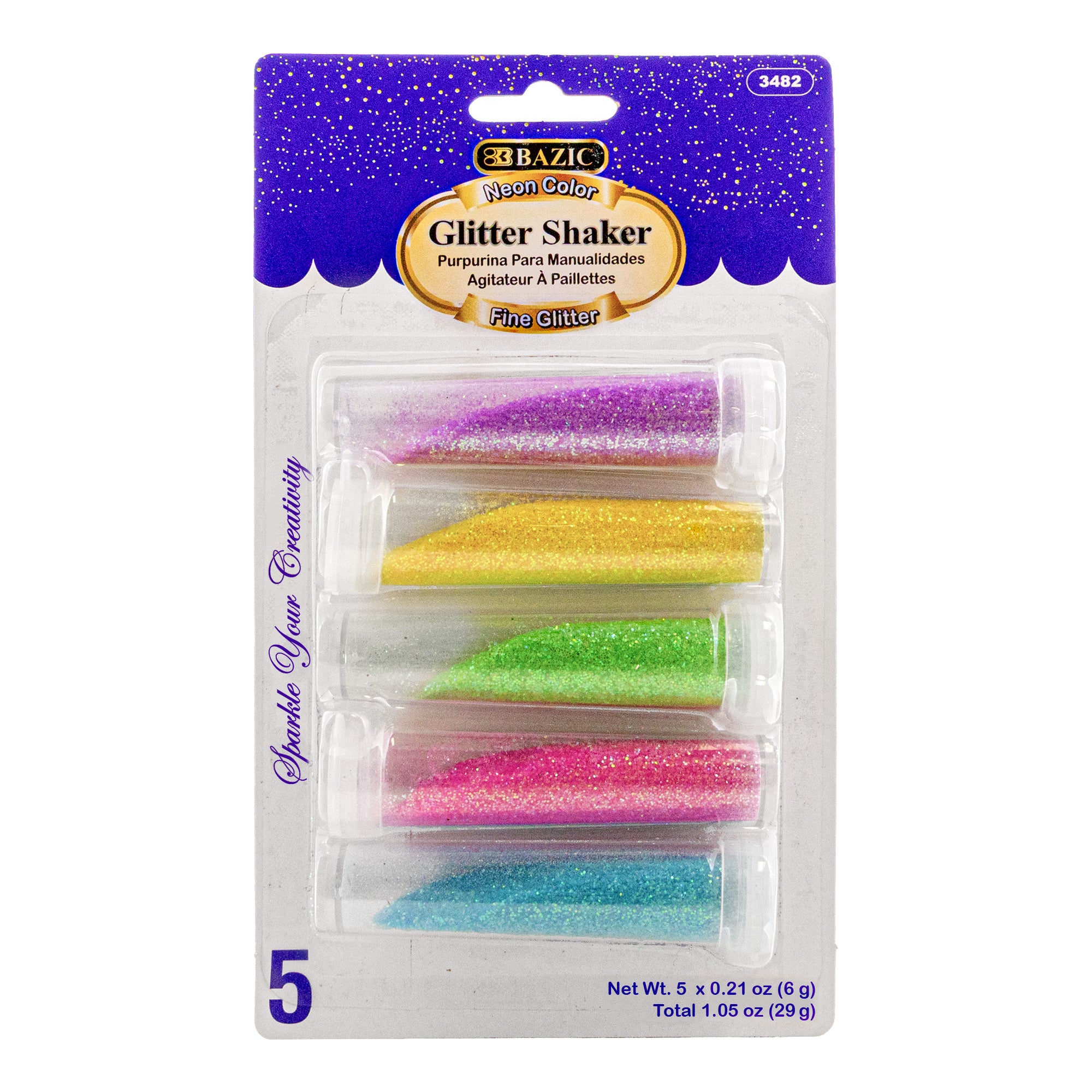 BAZIC GLITTER SHAKER - 5PK