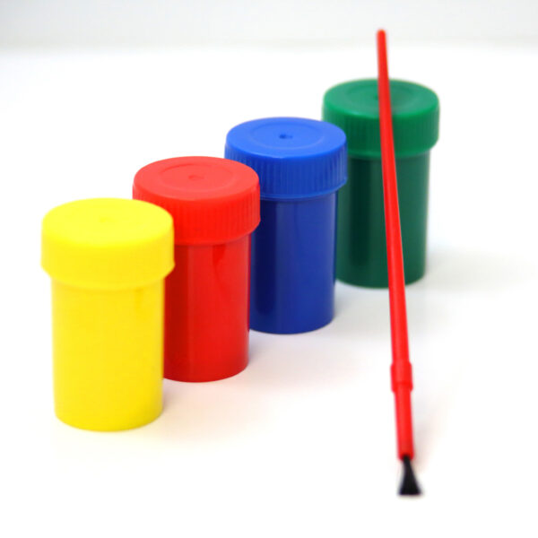 BAZIC POSTER PAINT 4 JAR W/BRUSH