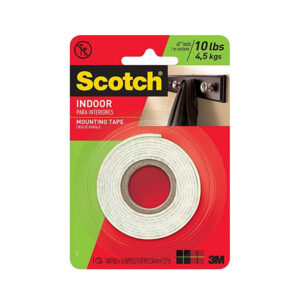 3M SCOTCH INDOOR MOUNTING TAPE 1 X 50 INCH
