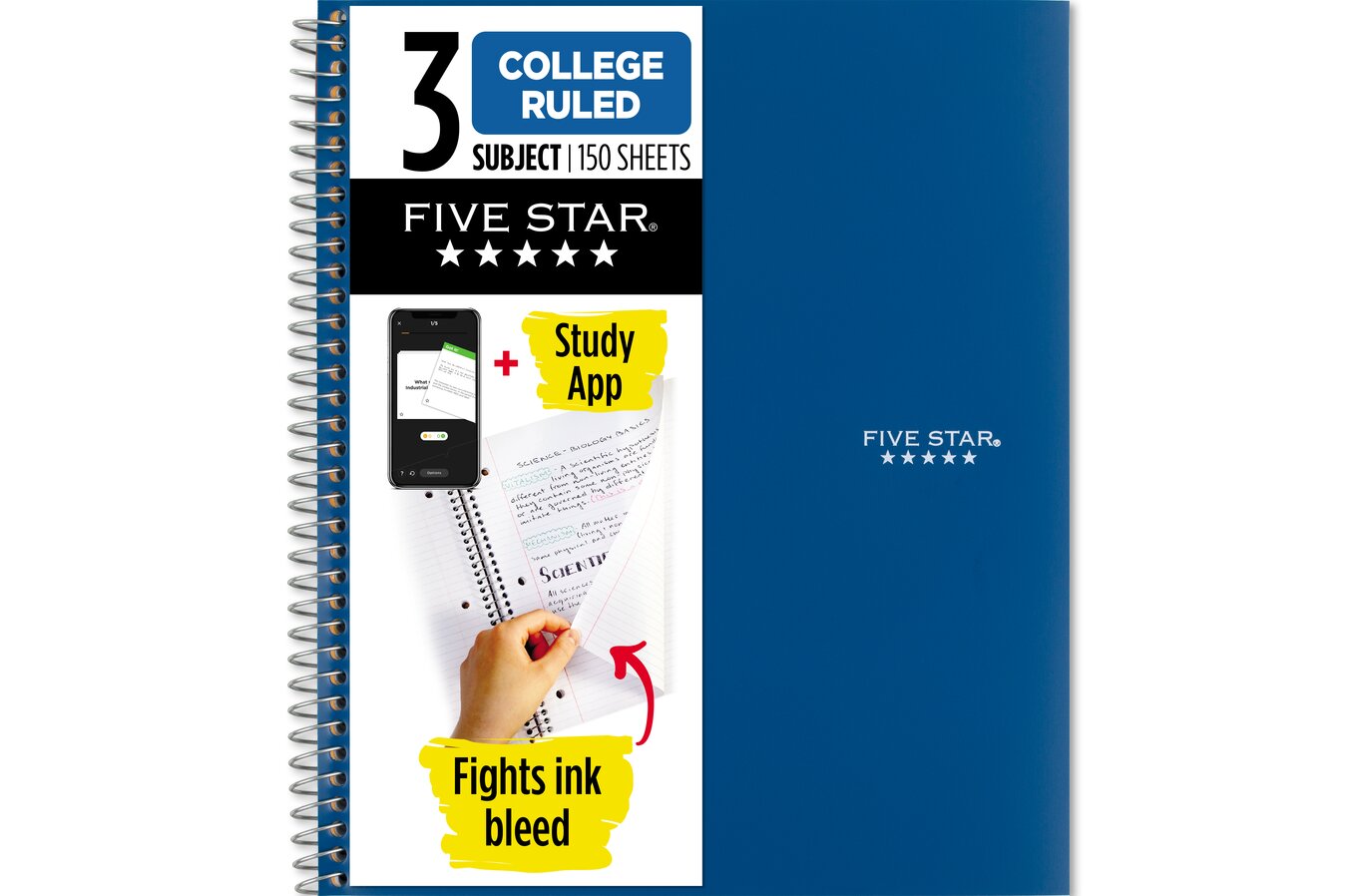 5 STAR MEAD 3 SUBJECT NOTEBOOK