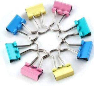 COLOURED BINDER CLIPS - (CENTRUM) 32MM - 12/PK