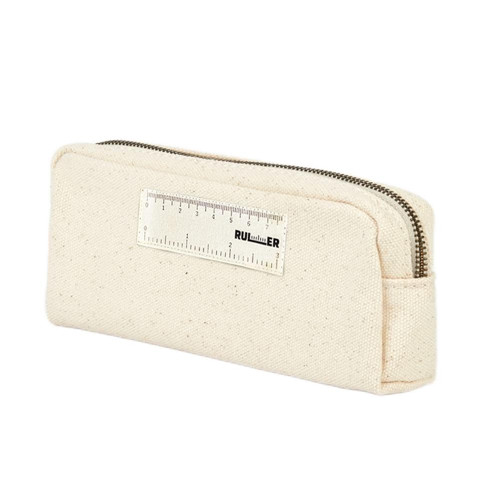 PENCIL CASE - FABRIC CREAM COLORED W/TRINKETS (TNT PRODUCTIONS)