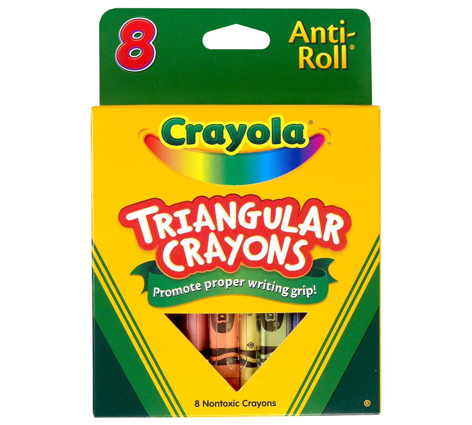 CRAYOLA NON TOXIC TRIANGULAR CRAYONS 8/PACK