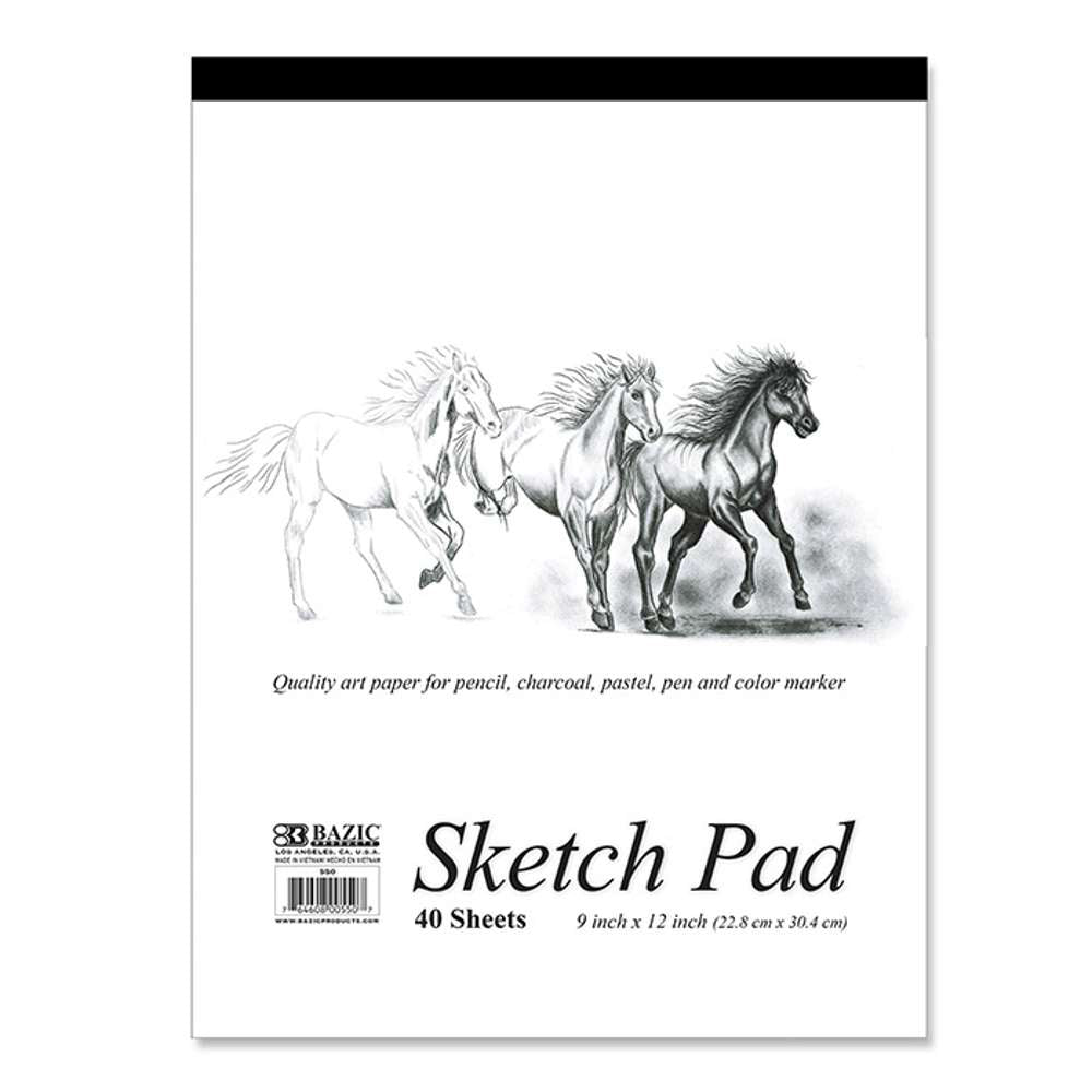 9 X 12 SKETCH PAD BAZIC 40 SHEETS