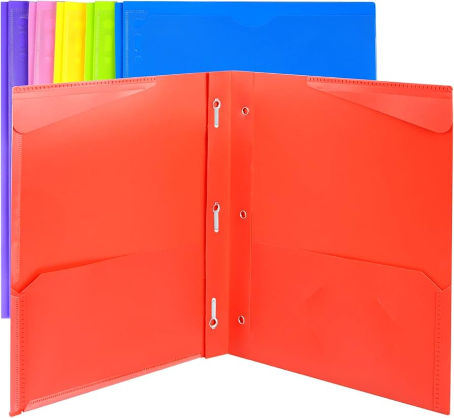 3-HOLE BINDER FILE FOLDER (ASSORTED) 2''