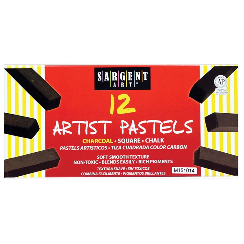 SARGENT ART 12 CHARCOAL SQUARE CHALK