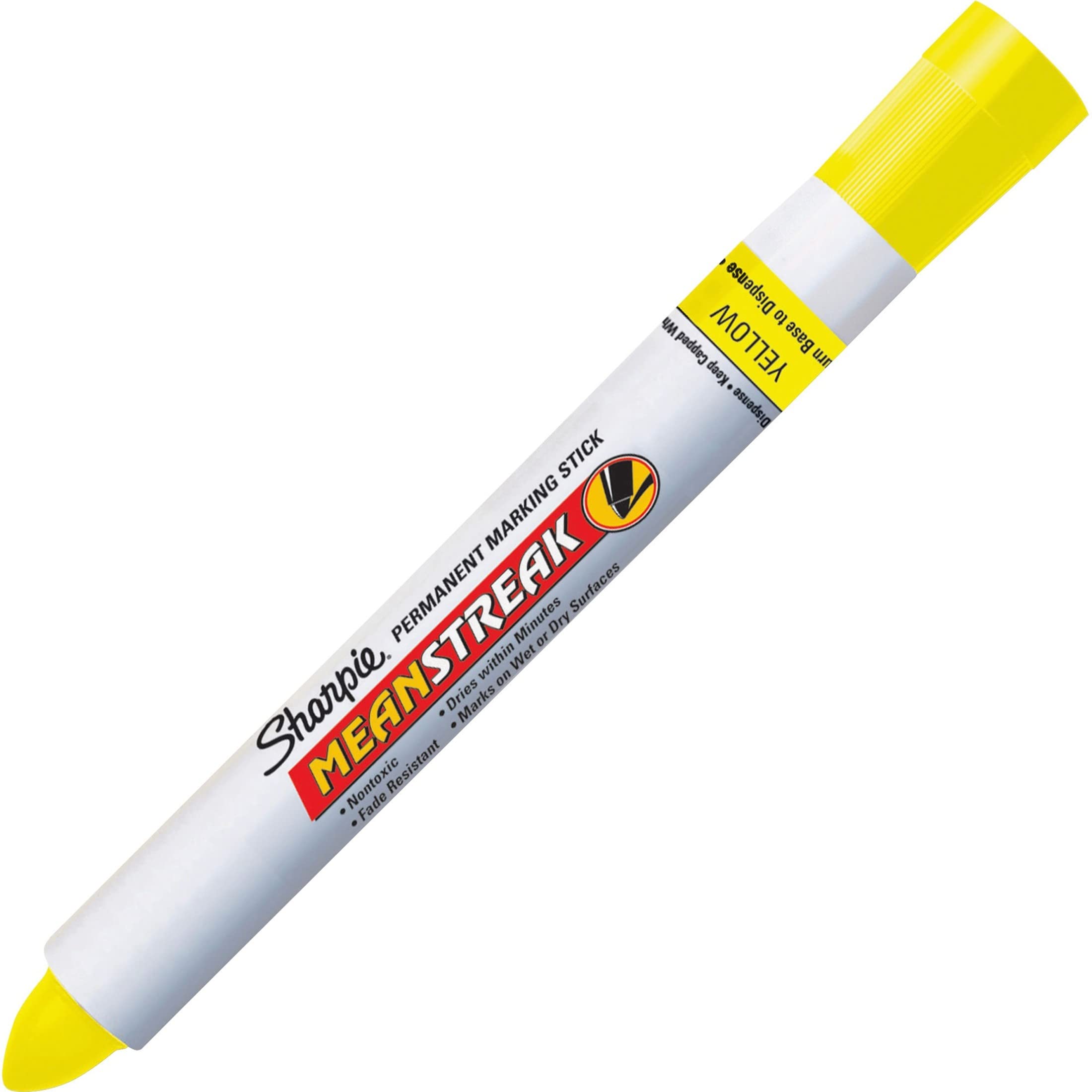 SHARPIE MEANSTREAK PERMANENT MARKING STICK YELLOW