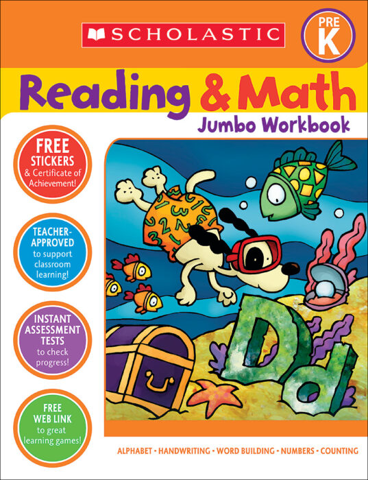 READING & MATH JUMBO WORKBOOK: GRADE PREK