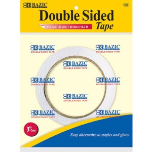 DOUBLE SIDED TAPE CLEAR 1 X 20 YARDS BAZIC