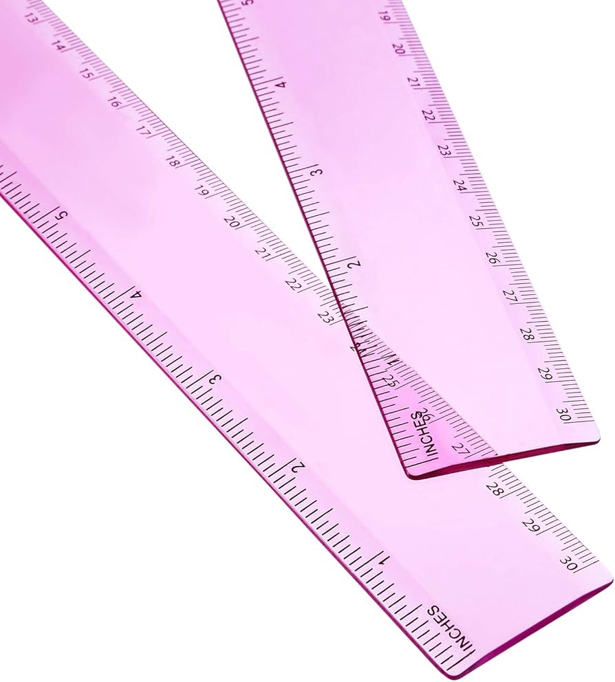 PLASTIC RULER (16 CM) (COX) - PINK