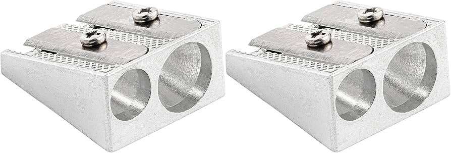 DOUBLE HOLES HATCH PENCIL SHARPENER