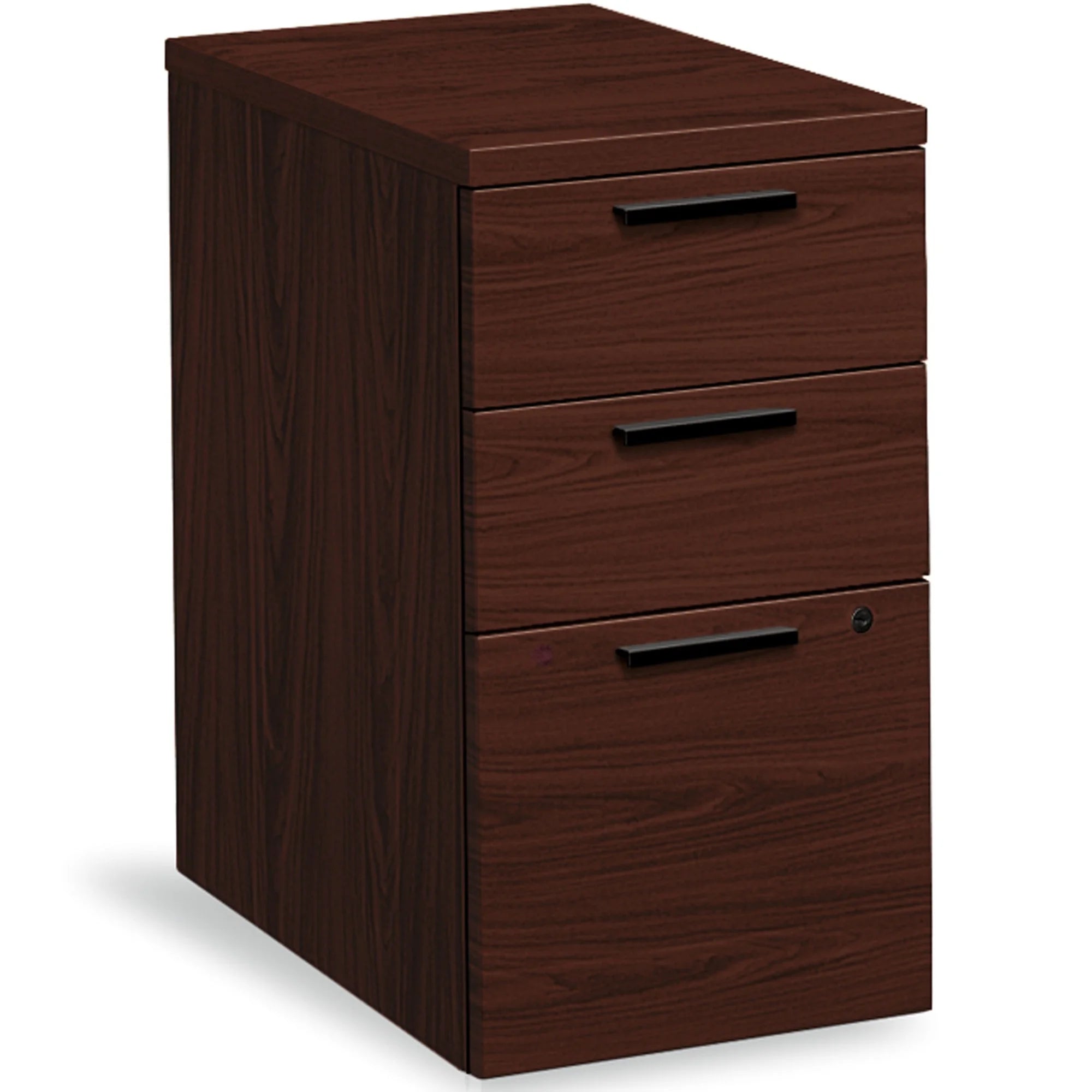 3 DRAWER VERTICAL FILING CABINET BROWN AND GREY
