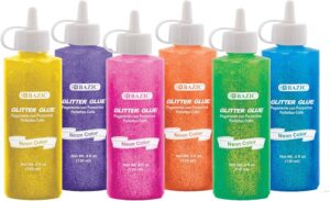 BAZIC GLITTER GLUE  6PK