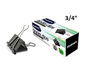 STUDMARK BINDER CLIPS 19 MM-3/4" COLOURED (SINGLE)