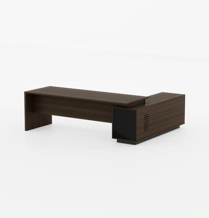 EXECUTIVE DESK - CREDENZA (D10107) , WITH RETURN