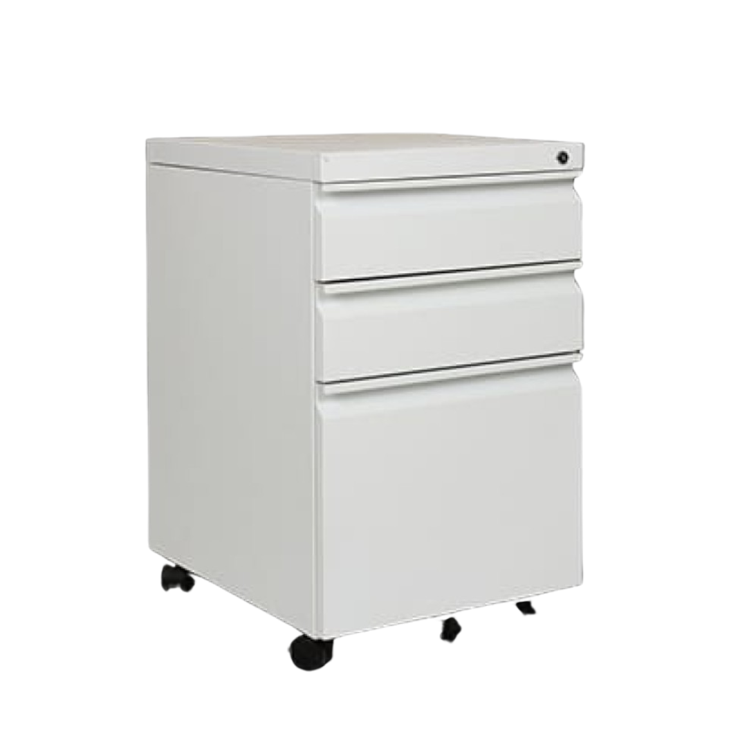 METAL 3 DRAWER PEDESTAL W/FULL PULL