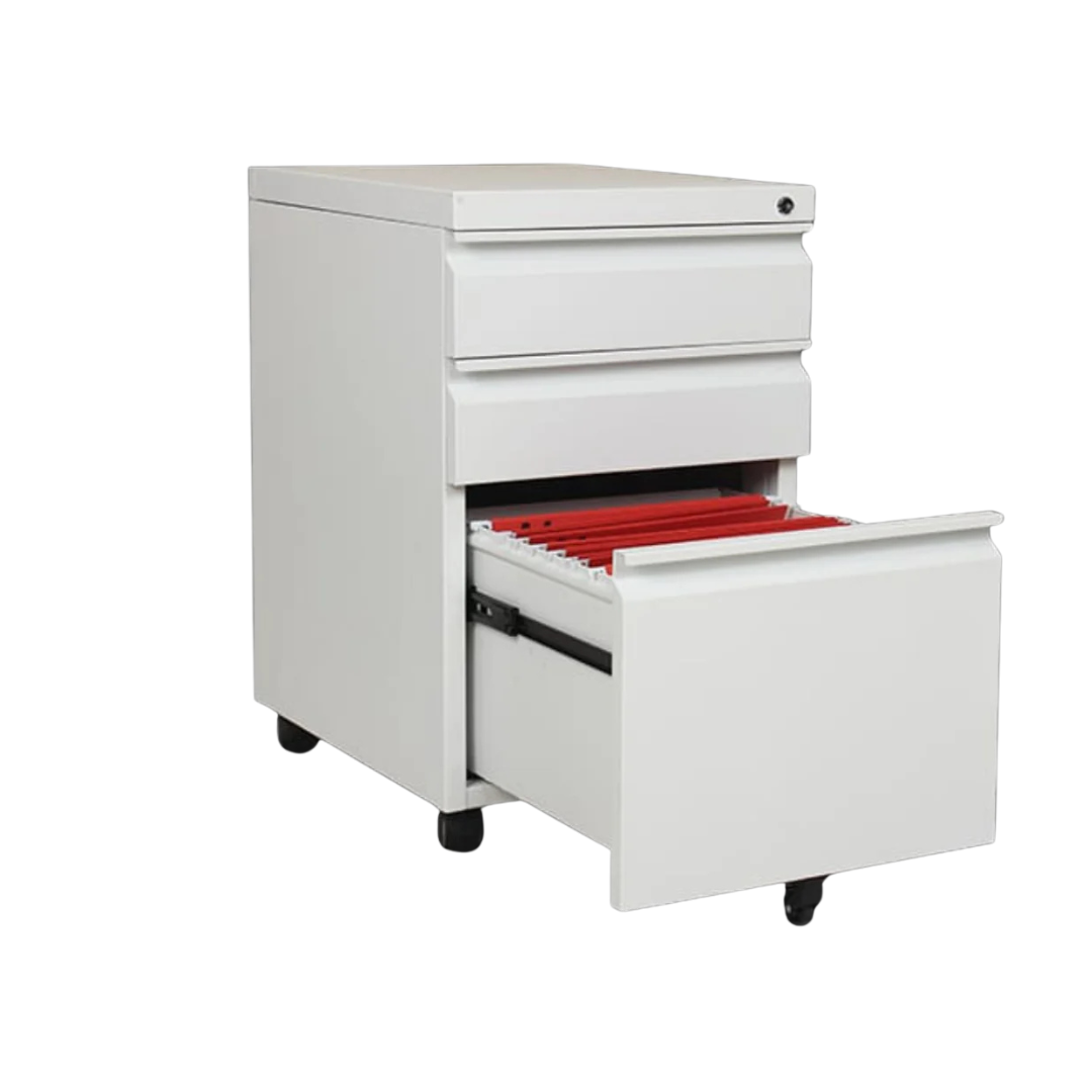 HDK-F03) BLACK STAR THREE DRAWER VERTICAL FILING CABINET