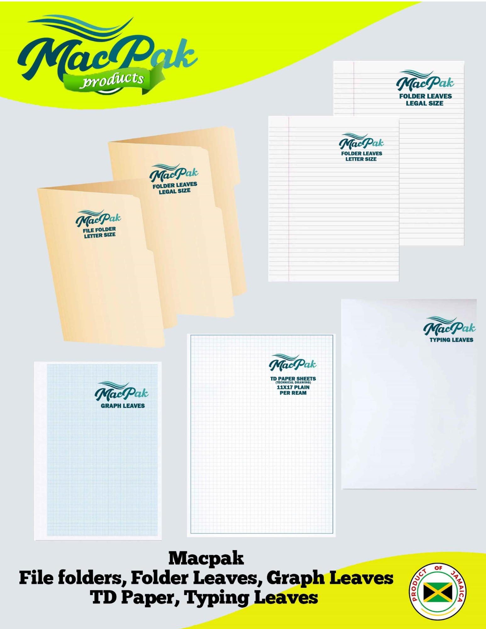 File Folders, Folder Leaves, Graph Leaves, TD Paper, Typing Leaves.