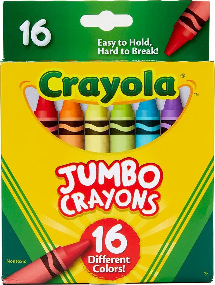 JUMBO CRAYONS 16 COUNT HOBBY CORNER