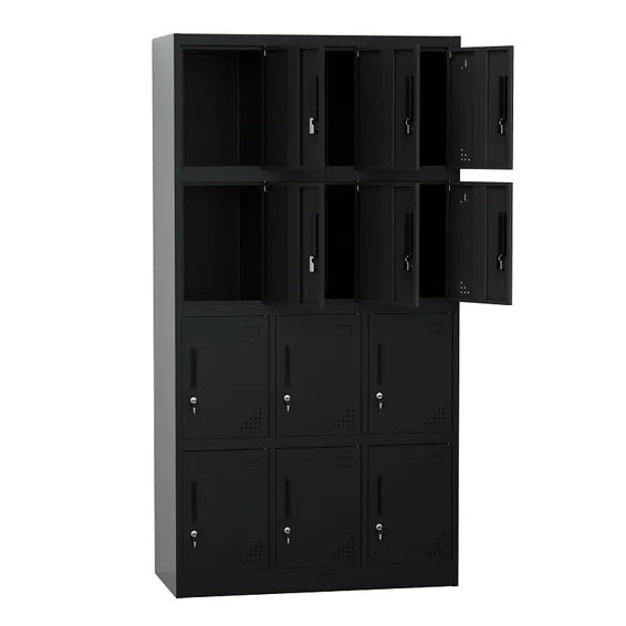 (HDG-12) BLACK STAR 12 STEAL LOCKER WITH KEY