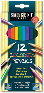 SARGENT ART PENCIL CRAYONS (12 PACK)