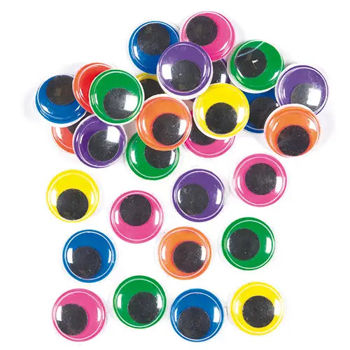 COLOURFUL WIGGLE EYES - 48PCS