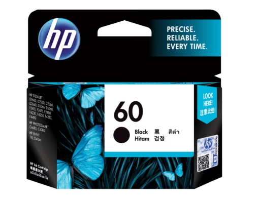 HP 60 INK BLACK CARTRIDGE