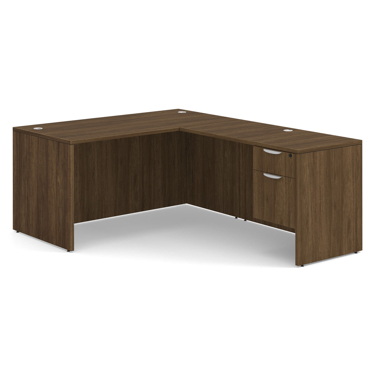 DA222L L - SHAPED DESK W/PEDESTAL (60 X 30) OAK