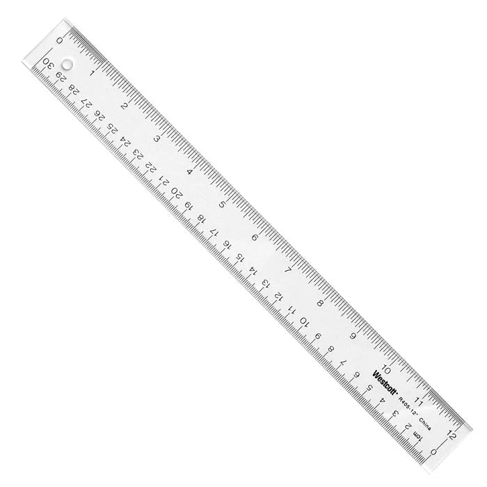 12'' TRANSPARENT RULER